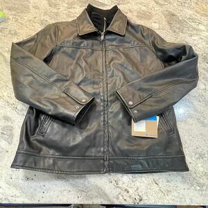 Columbia Leather Coat Large New